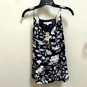 Loft brand new strappy floral blouse medium petite